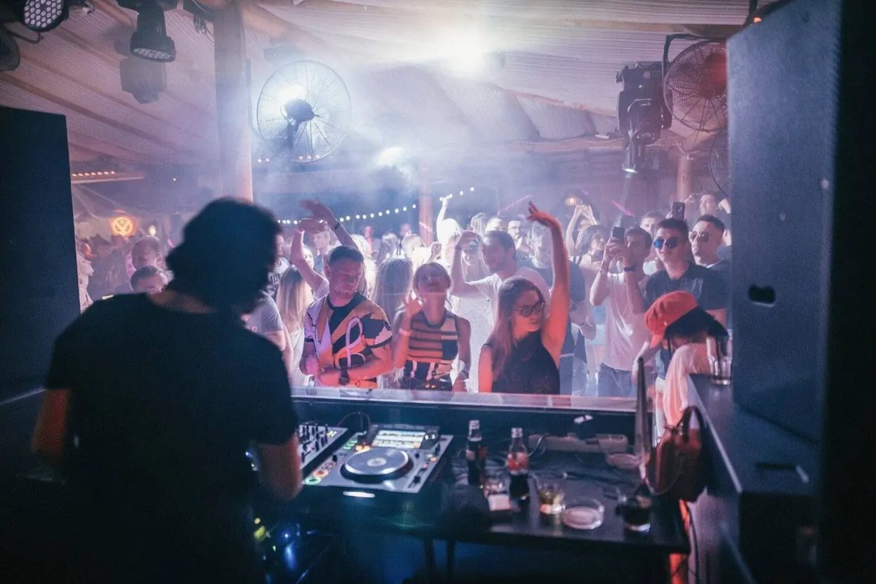Dance floor during a night event