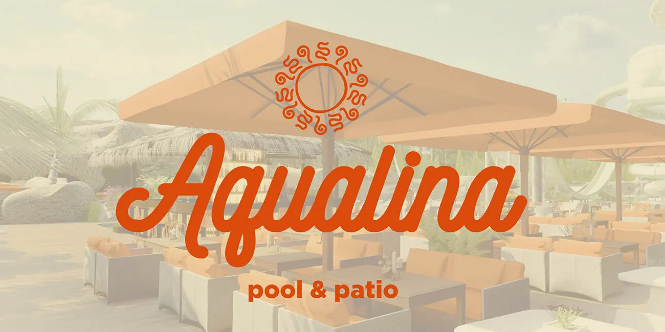 Identity design for a pool and patio venue